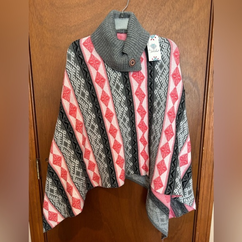 Tejidos Samalu Columbian Acrylic‎ Poncho NWT